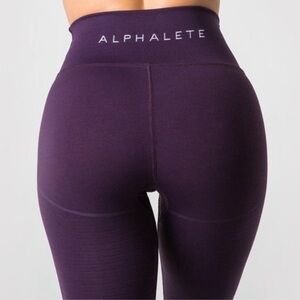 Alphalete Revival R6 Leggings - Eggplant Purple - Size xs